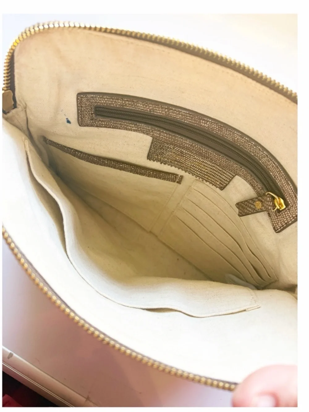 India Hicks Insider Leather Pouch Island Gecko